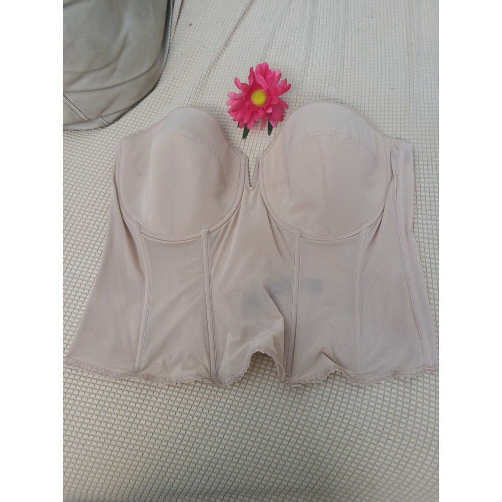 Dominique Paige Beige Bra Seamless Padded Convertible Longline Style 8950 48DD